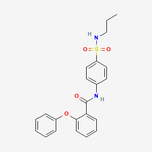 2-phenoxy-N-[4-(propylsulfamoyl)phenyl]benzamide