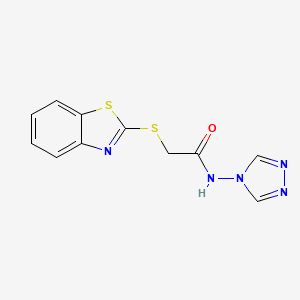 2-(1,3-benzothiazol-2-ylsulfanyl)-N-4H-1,2,4-triazol-4-ylacetamide