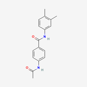 N-(3,4-dimethylphenyl)-4-acetamidobenzamide