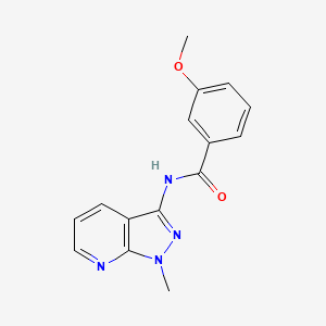 molecular formula C15H14N4O2 B11176572 3-methoxy-N-(1-methyl-1H-pyrazolo[3,4-b]pyridin-3-yl)benzamide 