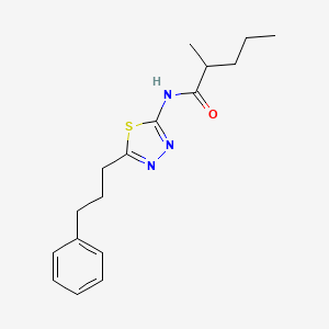 2-methyl-N-[5-(3-phenylpropyl)-1,3,4-thiadiazol-2-yl]pentanamide