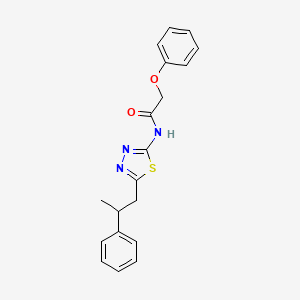 2-phenoxy-N-[5-(2-phenylpropyl)-1,3,4-thiadiazol-2-yl]acetamide