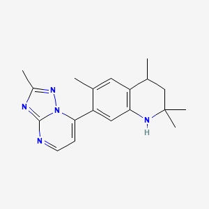 2,2,4,6-Tetramethyl-7-(2-methyl[1,2,4]triazolo[1,5-a]pyrimidin-7-yl)-1,2,3,4-tetrahydroquinoline