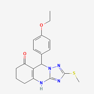 9-(4-ethoxyphenyl)-2-(methylsulfanyl)-5,6,7,9-tetrahydro[1,2,4]triazolo[5,1-b]quinazolin-8(4H)-one