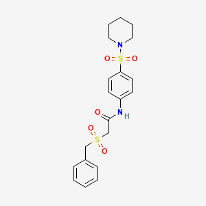 2-(benzylsulfonyl)-N-[4-(piperidin-1-ylsulfonyl)phenyl]acetamide