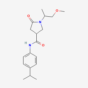 1-(1-methoxypropan-2-yl)-5-oxo-N-[4-(propan-2-yl)phenyl]pyrrolidine-3-carboxamide