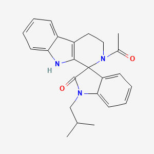 2-acetyl-1'-(2-methylpropyl)-2,3,4,9-tetrahydrospiro[beta-carboline-1,3'-indol]-2'(1'H)-one