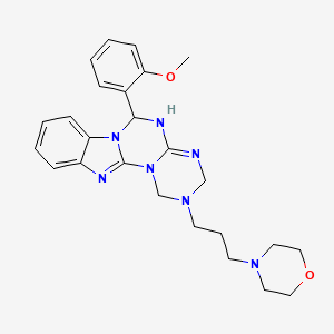 4-[3-[9-(2-methoxyphenyl)-2,4,6,8,10,17-hexazatetracyclo[8.7.0.02,7.011,16]heptadeca-1(17),6,11,13,15-pentaen-4-yl]propyl]morpholine