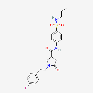 1-[2-(4-fluorophenyl)ethyl]-5-oxo-N-[4-(propylsulfamoyl)phenyl]pyrrolidine-3-carboxamide