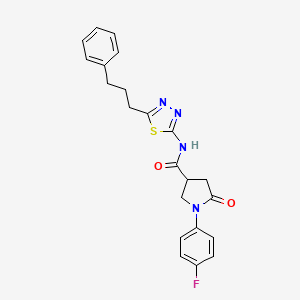 1-(4-fluorophenyl)-5-oxo-N-[5-(3-phenylpropyl)-1,3,4-thiadiazol-2-yl]pyrrolidine-3-carboxamide