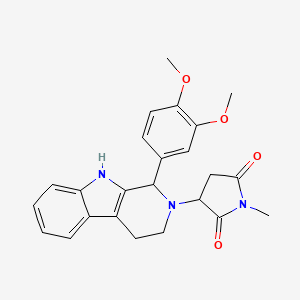 3-[1-(3,4-dimethoxyphenyl)-1,3,4,9-tetrahydro-2H-beta-carbolin-2-yl]-1-methylpyrrolidine-2,5-dione