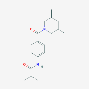 N-[4-(3,5-dimethylpiperidine-1-carbonyl)phenyl]-2-methylpropanamide