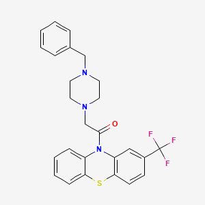 2-(4-benzylpiperazin-1-yl)-1-[2-(trifluoromethyl)-10H-phenothiazin-10-yl]ethanone