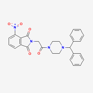 2-{2-[4-(diphenylmethyl)piperazin-1-yl]-2-oxoethyl}-4-nitro-1H-isoindole-1,3(2H)-dione