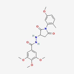 3,4,5-trimethoxy-N'-[1-(5-methoxy-2-methylphenyl)-2,5-dioxopyrrolidin-3-yl]benzohydrazide