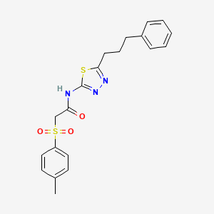 2-[(4-methylphenyl)sulfonyl]-N-[5-(3-phenylpropyl)-1,3,4-thiadiazol-2-yl]acetamide