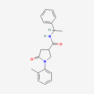 1-(2-methylphenyl)-5-oxo-N-(1-phenylethyl)pyrrolidine-3-carboxamide