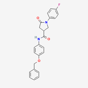 N-[4-(benzyloxy)phenyl]-1-(4-fluorophenyl)-5-oxopyrrolidine-3-carboxamide