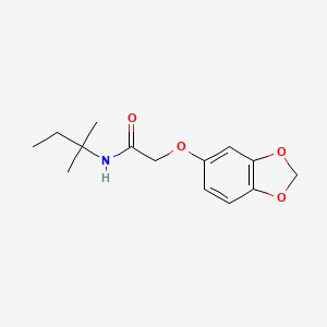 2-(1,3-benzodioxol-5-yloxy)-N-(2-methylbutan-2-yl)acetamide