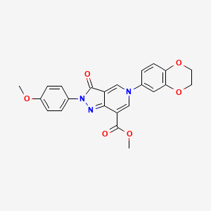 methyl 5-(2,3-dihydro-1,4-benzodioxin-6-yl)-2-(4-methoxyphenyl)-3-oxo-3,5-dihydro-2H-pyrazolo[4,3-c]pyridine-7-carboxylate