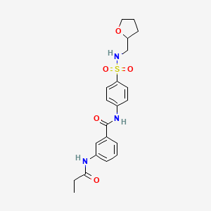 3-(propanoylamino)-N-{4-[(tetrahydrofuran-2-ylmethyl)sulfamoyl]phenyl}benzamide