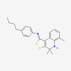 4-butyl-N-[(1Z)-4,4,6-trimethyl-4,5-dihydro-1H-[1,2]dithiolo[3,4-c]quinolin-1-ylidene]aniline