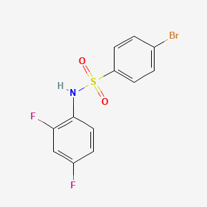 molecular formula C12H8BrF2NO2S B11176915 4-bromo-N-(2,4-difluorophenyl)benzenesulfonamide 