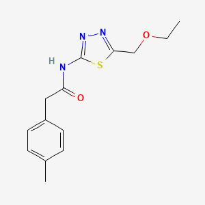 N-[5-(ethoxymethyl)-1,3,4-thiadiazol-2-yl]-2-(4-methylphenyl)acetamide