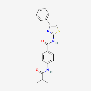 4-[(2-methylpropanoyl)amino]-N-(4-phenyl-1,3-thiazol-2-yl)benzamide