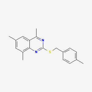 4,6,8-Trimethyl-2-[(4-methylbenzyl)sulfanyl]quinazoline