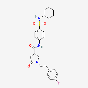 N-[4-(cyclohexylsulfamoyl)phenyl]-1-[2-(4-fluorophenyl)ethyl]-5-oxopyrrolidine-3-carboxamide