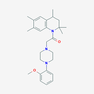 2-[4-(2-methoxyphenyl)piperazin-1-yl]-1-(2,2,4,6,7-pentamethyl-3,4-dihydroquinolin-1(2H)-yl)ethanone