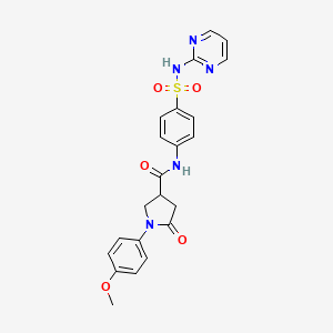 1-(4-methoxyphenyl)-5-oxo-N-[4-(pyrimidin-2-ylsulfamoyl)phenyl]pyrrolidine-3-carboxamide