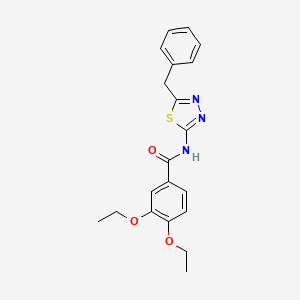 molecular formula C20H21N3O3S B11177055 N-(5-benzyl-1,3,4-thiadiazol-2-yl)-3,4-diethoxybenzamide 