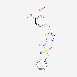 N-[5-(3,4-dimethoxybenzyl)-1,3,4-thiadiazol-2-yl]-1-phenylmethanesulfonamide