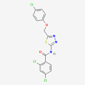 2,4-dichloro-N-{5-[(4-chlorophenoxy)methyl]-1,3,4-thiadiazol-2-yl}benzamide