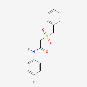 molecular formula C15H14FNO3S B11177104 2-(benzylsulfonyl)-N-(4-fluorophenyl)acetamide 