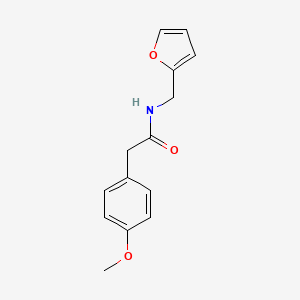 molecular formula C14H15NO3 B11177105 N-(furan-2-ylmethyl)-2-(4-methoxyphenyl)acetamide 