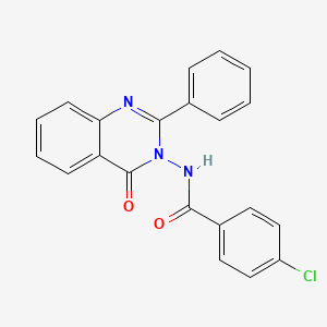 4-chloro-N-(4-oxo-2-phenylquinazolin-3(4H)-yl)benzamide