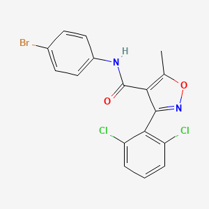 N-(4-bromophenyl)-3-(2,6-dichlorophenyl)-5-methyl-1,2-oxazole-4-carboxamide