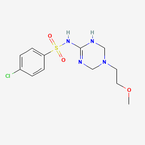 4-chloro-N-[5-(2-methoxyethyl)-1,4,5,6-tetrahydro-1,3,5-triazin-2-yl]benzenesulfonamide