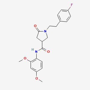 N-(2,4-dimethoxyphenyl)-1-[2-(4-fluorophenyl)ethyl]-5-oxopyrrolidine-3-carboxamide