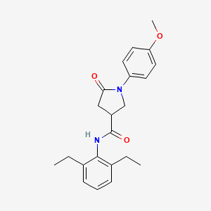 N-(2,6-diethylphenyl)-1-(4-methoxyphenyl)-5-oxopyrrolidine-3-carboxamide