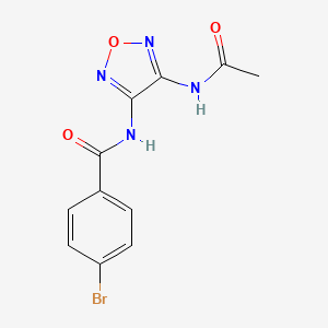 N-[4-(Acetylamino)-1,2,5-oxadiazol-3-yl]-4-bromobenzamide