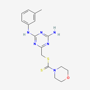 [4-Amino-6-(3-toluidino)-1,3,5-triazin-2-yl]methyl 4-morpholinecarbodithioate