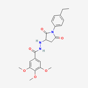 N'-[1-(4-ethylphenyl)-2,5-dioxopyrrolidin-3-yl]-3,4,5-trimethoxybenzohydrazide