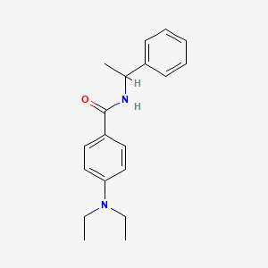 molecular formula C19H24N2O B11177232 4-(diethylamino)-N-(1-phenylethyl)benzamide 