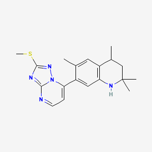 2,2,4,6-Tetramethyl-7-[2-(methylsulfanyl)[1,2,4]triazolo[1,5-a]pyrimidin-7-yl]-1,2,3,4-tetrahydroquinoline