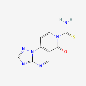 molecular formula C9H6N6OS B11177354 6-oxopyrido[3,4-e][1,2,4]triazolo[1,5-a]pyrimidine-7(6H)-carbothioamide 