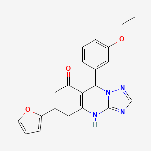 9-(3-ethoxyphenyl)-6-(furan-2-yl)-5,6,7,9-tetrahydro[1,2,4]triazolo[5,1-b]quinazolin-8(4H)-one